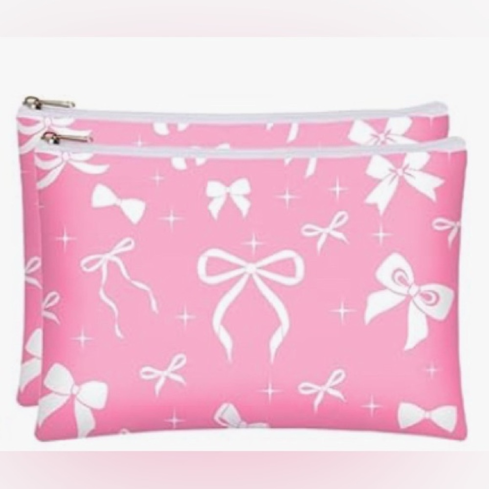Pink Bow Makeup Pouch